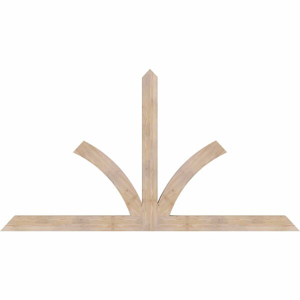 Ekena Millwork Richland Smooth Timber Gable Bracket, Douglas Fir, 108"W x 58"H x 3 1/2"D x 5 1/2"F, 13/12 Pitch GBW108X58X0406RIC00SDF - main